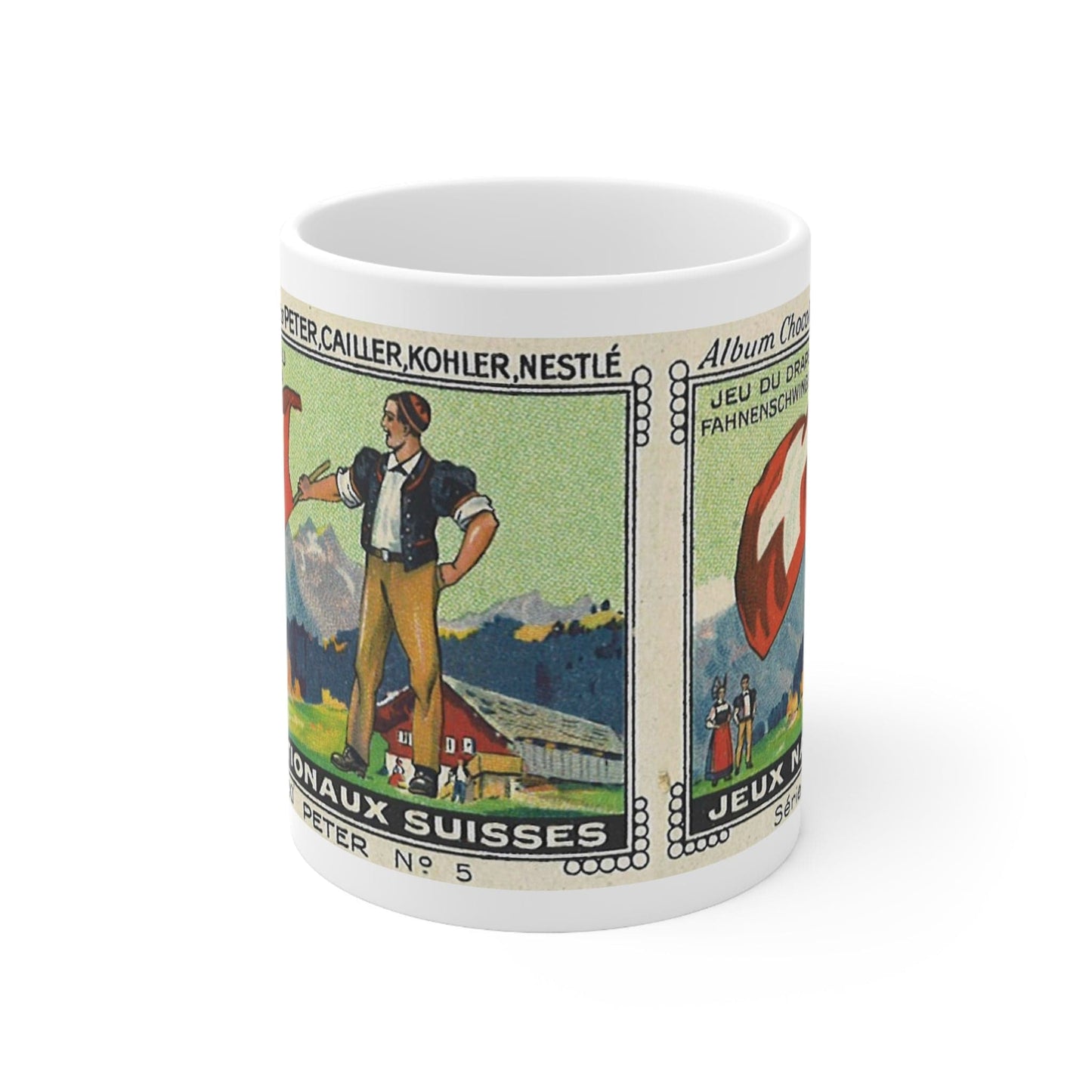 Traditional Swiss Flag Throwing | Vintage Painting Mug