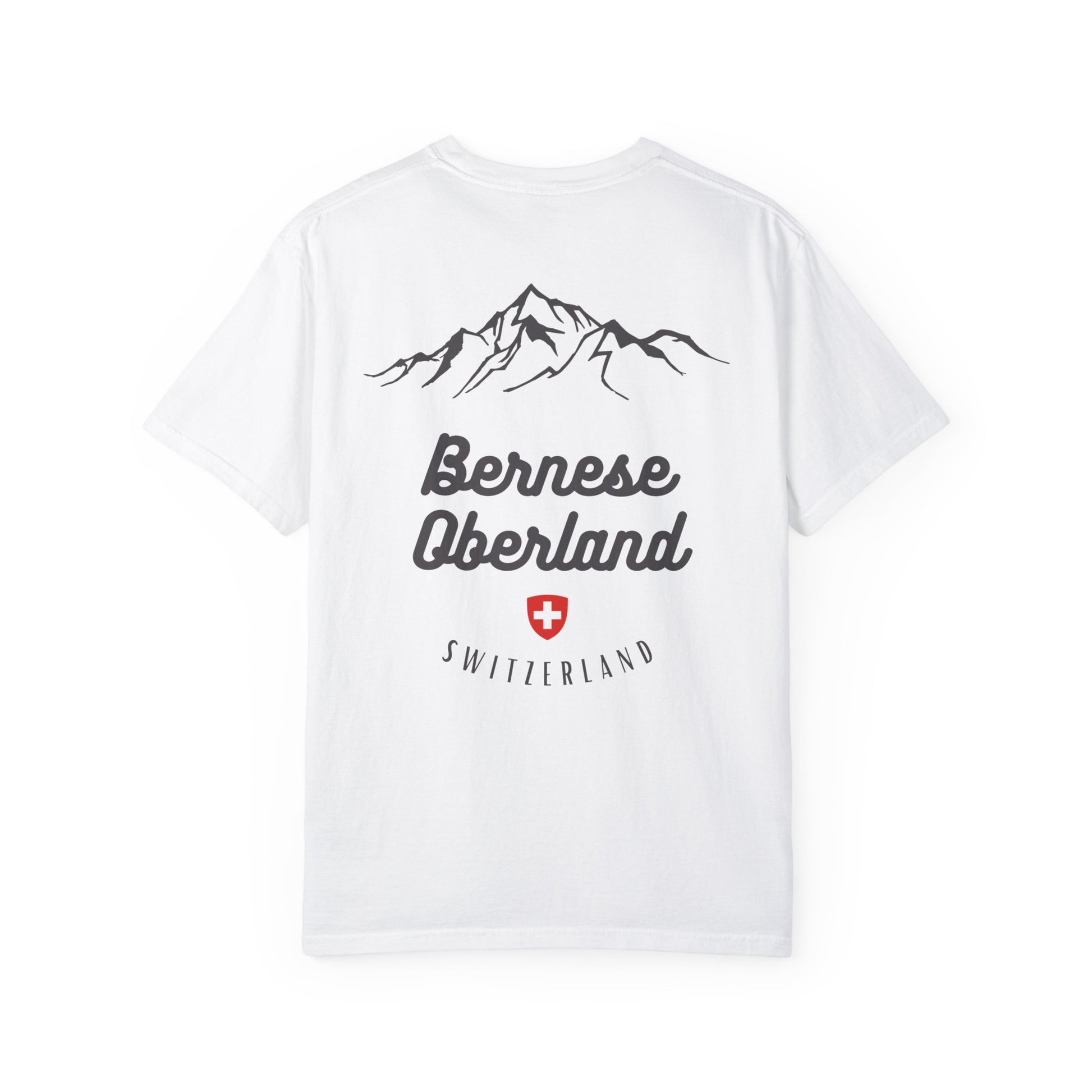 Stylish garment-dyed t-shirt for Swiss Alps lovers and travelers