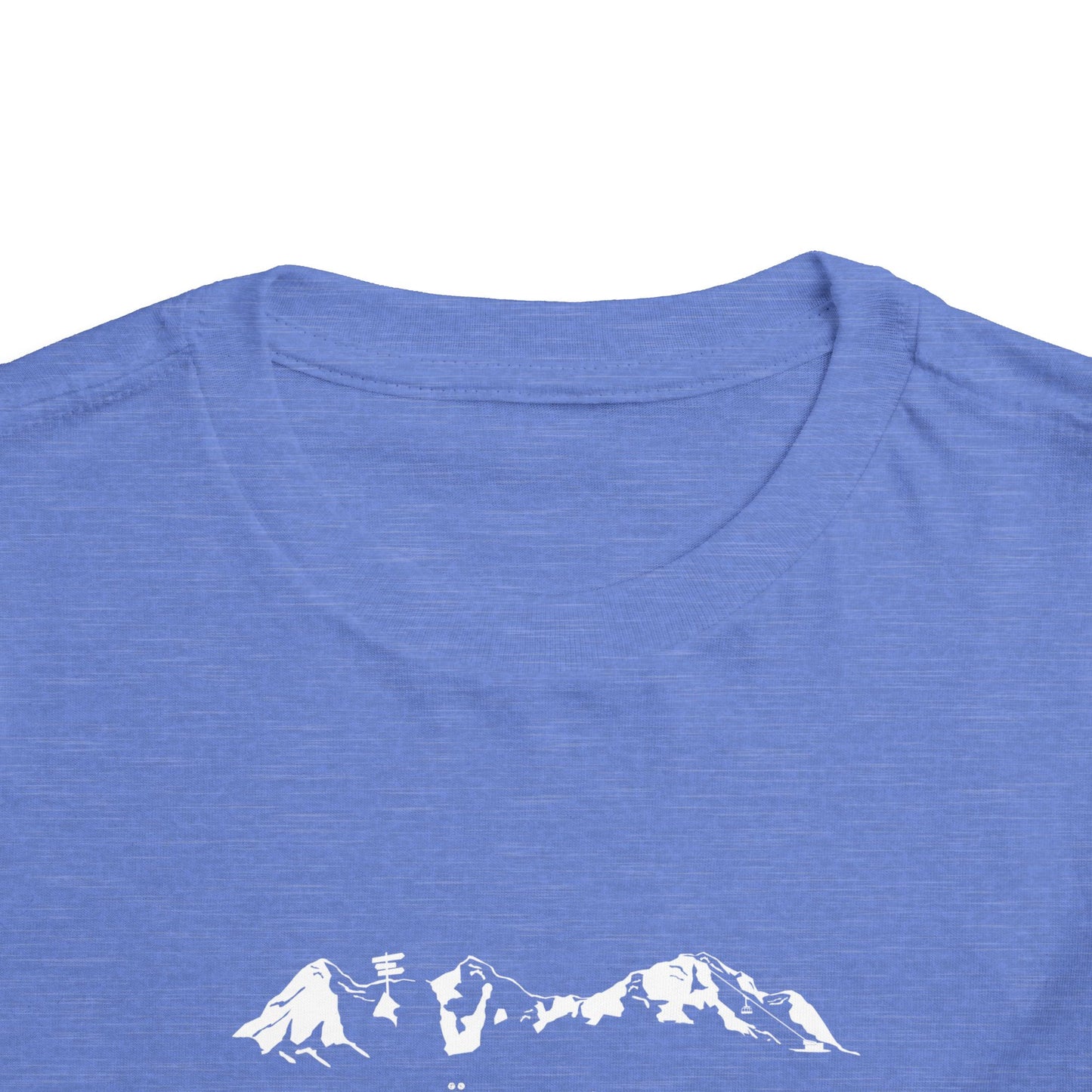 Swiss Alps travel t-shirt in heather blue