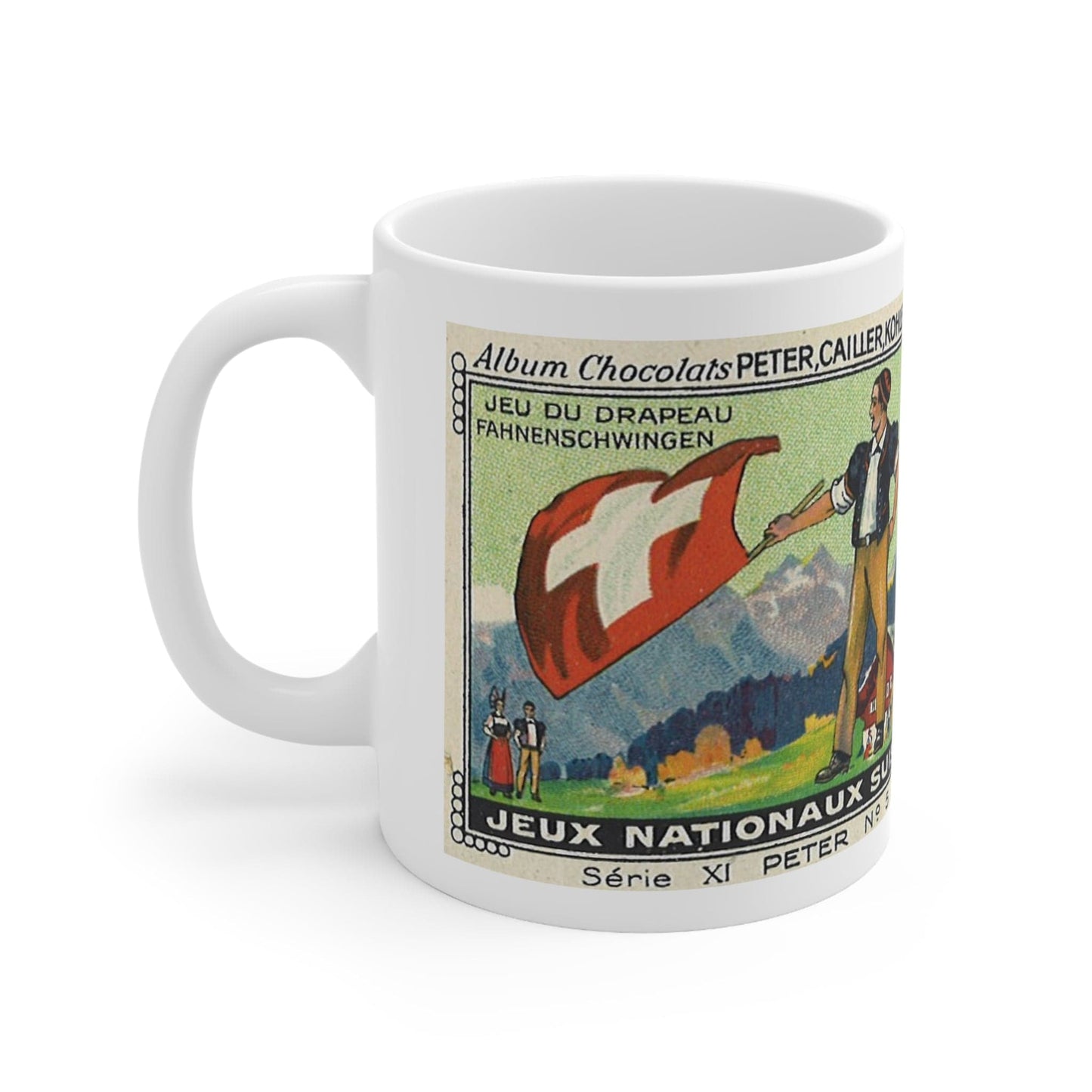 Traditional Swiss Flag Throwing | Vintage Painting Mug