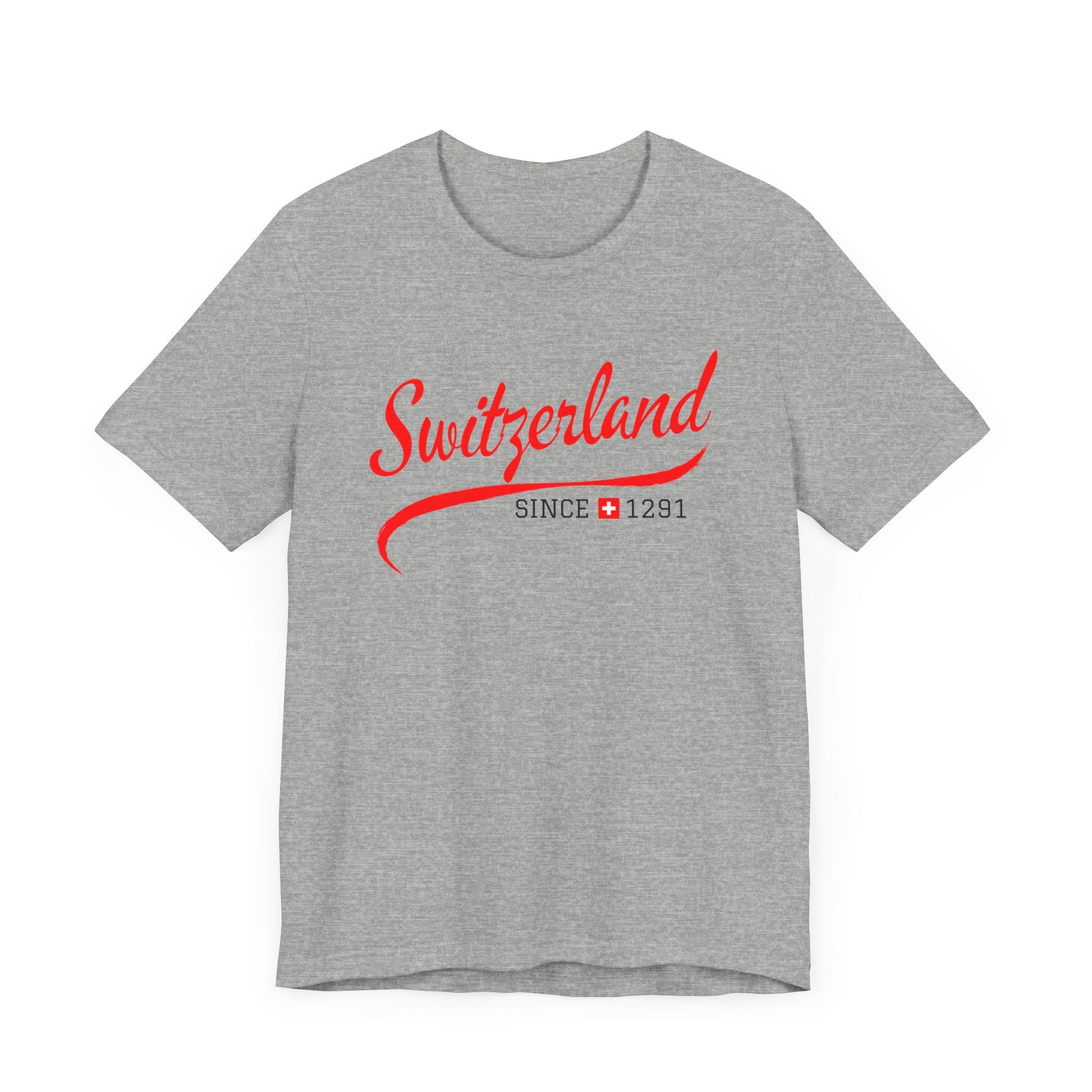 Switzerland-themed graphic tee with a vintage-inspired design