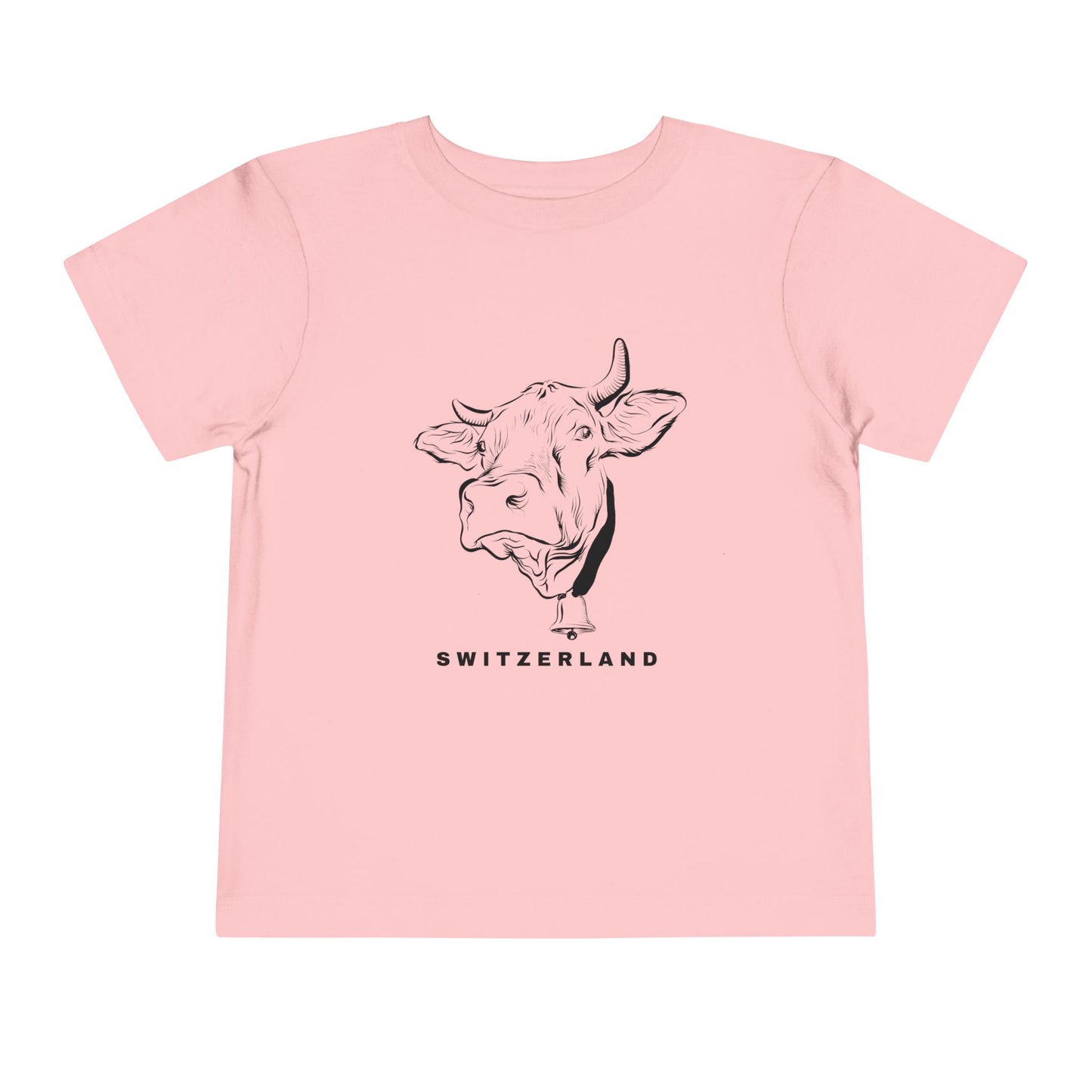 Pink Swiss cow toddler shirt