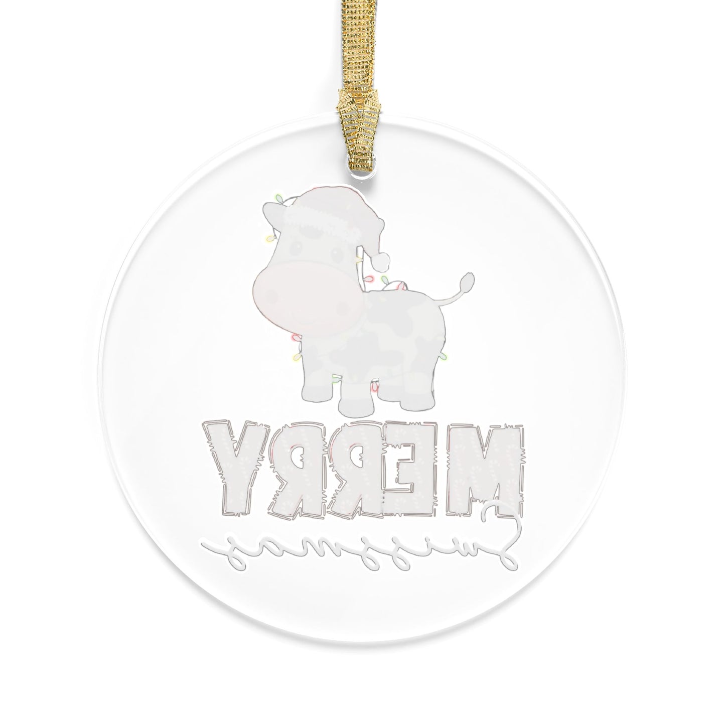 ๐ Happy Swiss Cow Christmas Ornament โ Merry Swissmas Alpine Souvenir ๐