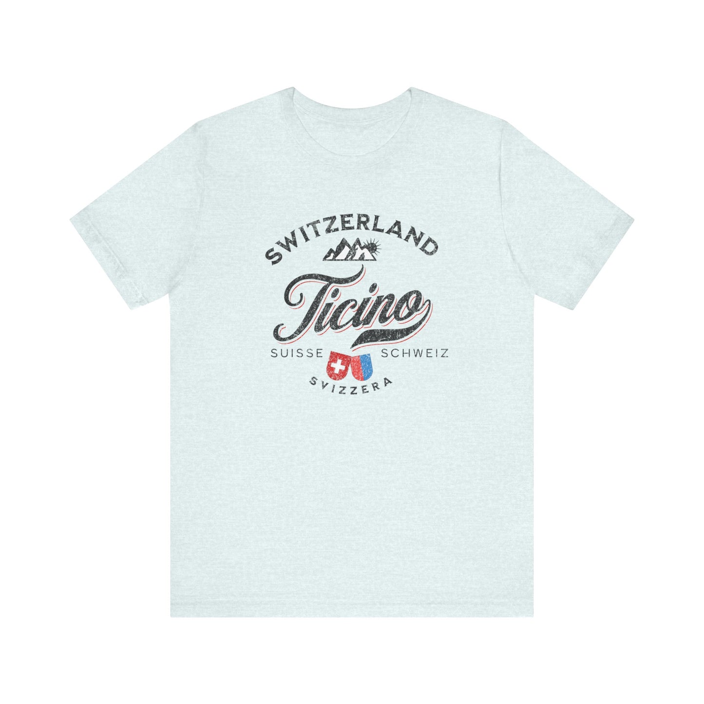 Comfortable Ticino T-shirt with a vintage Swiss heritage design.