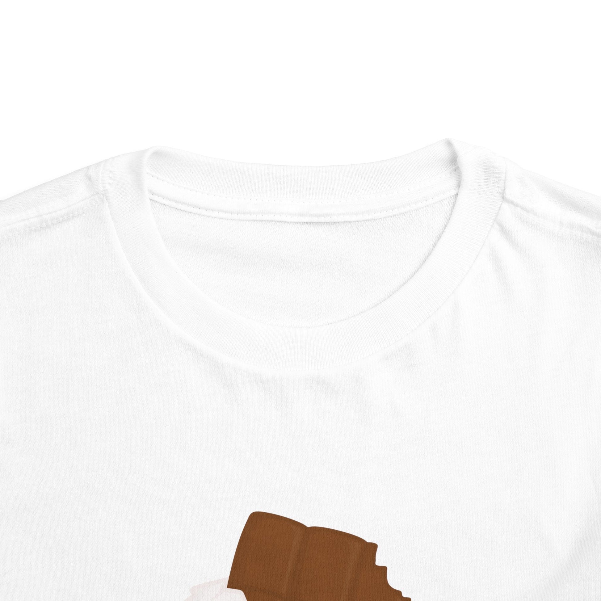 Playful Swiss souvenir toddler tee featuring a chocolate bar and Swiss greeting
