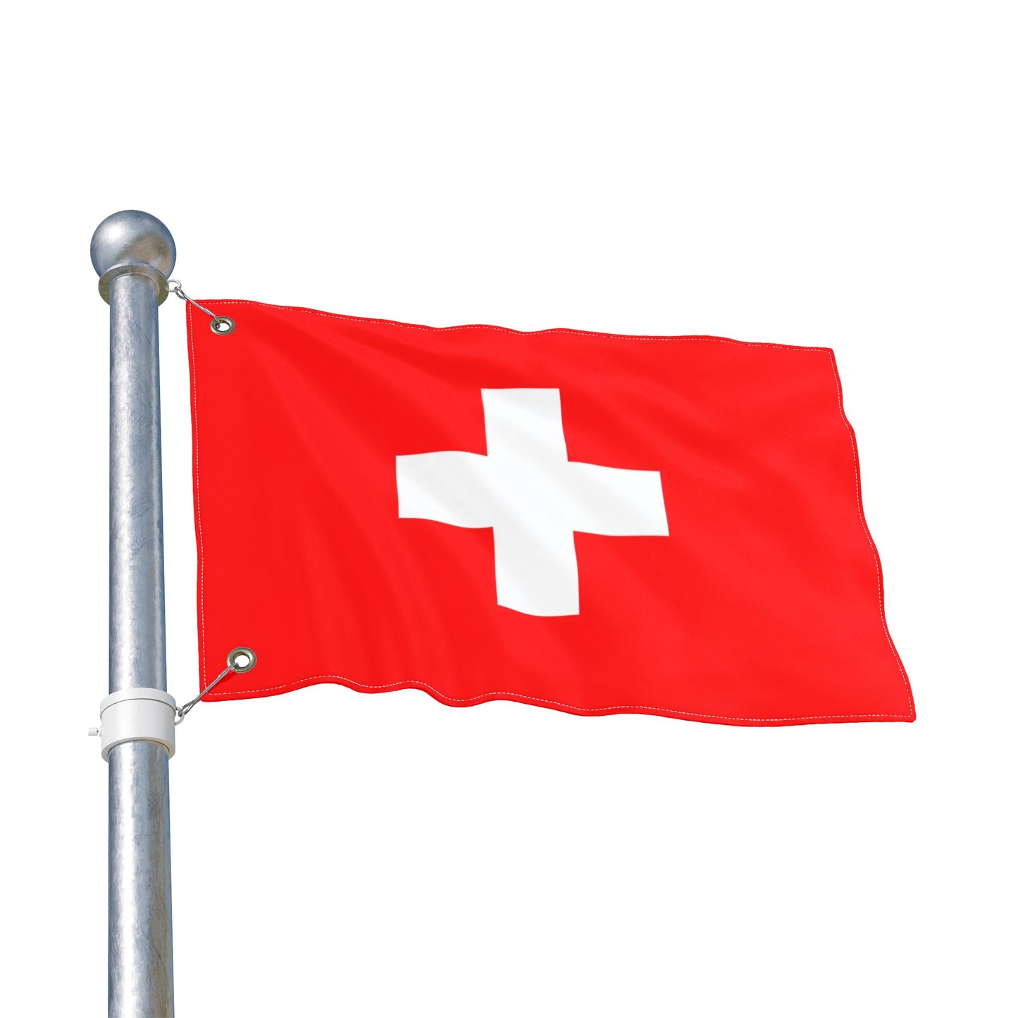 Durable double-sided Swiss flag with high-definition color printing, ideal for gifting and Alpine décor