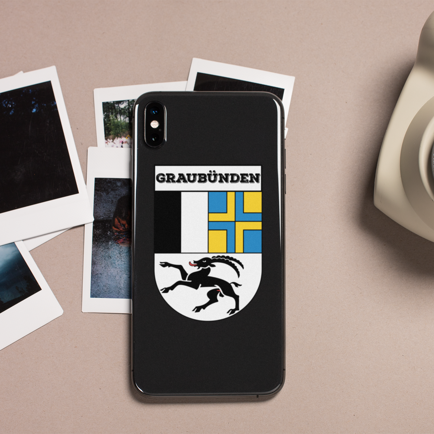 canton graubunden switzerland coat of arms sticker Graubünden