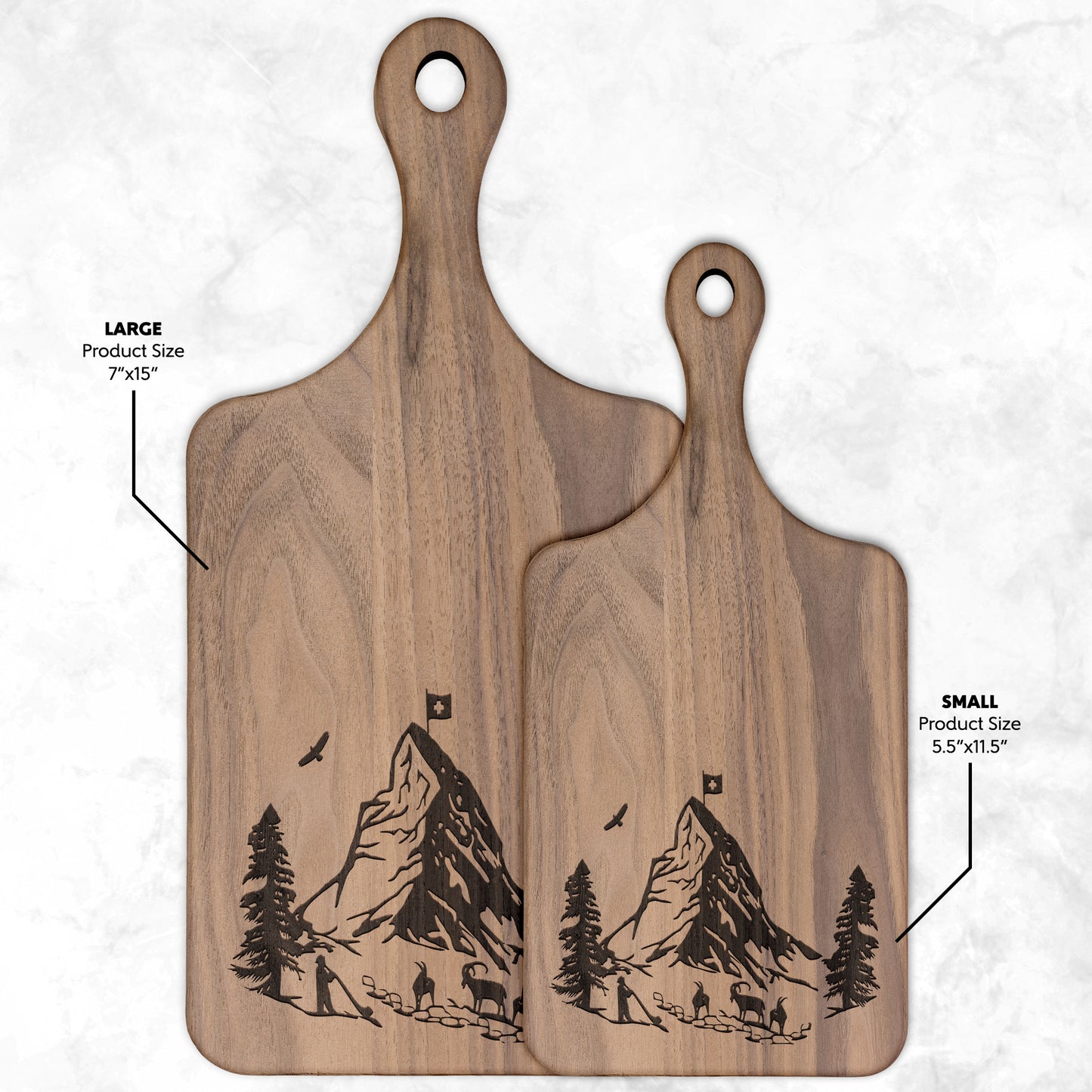 ✨ Matterhorn Cutting Board - Swiss Alps-Inspired Cheese & Charcuterie Board 🧀 | Perfect for Gifts & Home Decor