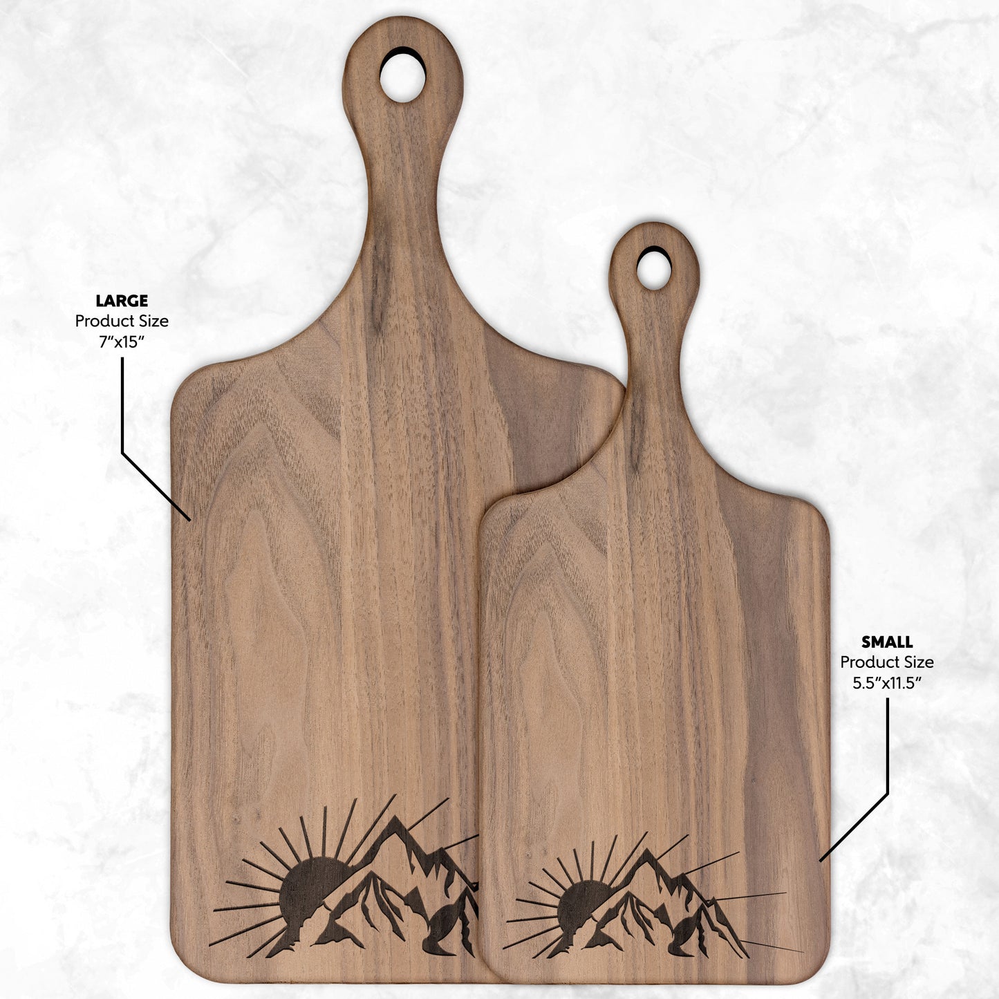 🏔️ Mountain Badge Cutting Board – Bring the Outdoors to Your Kitchen! 🍃