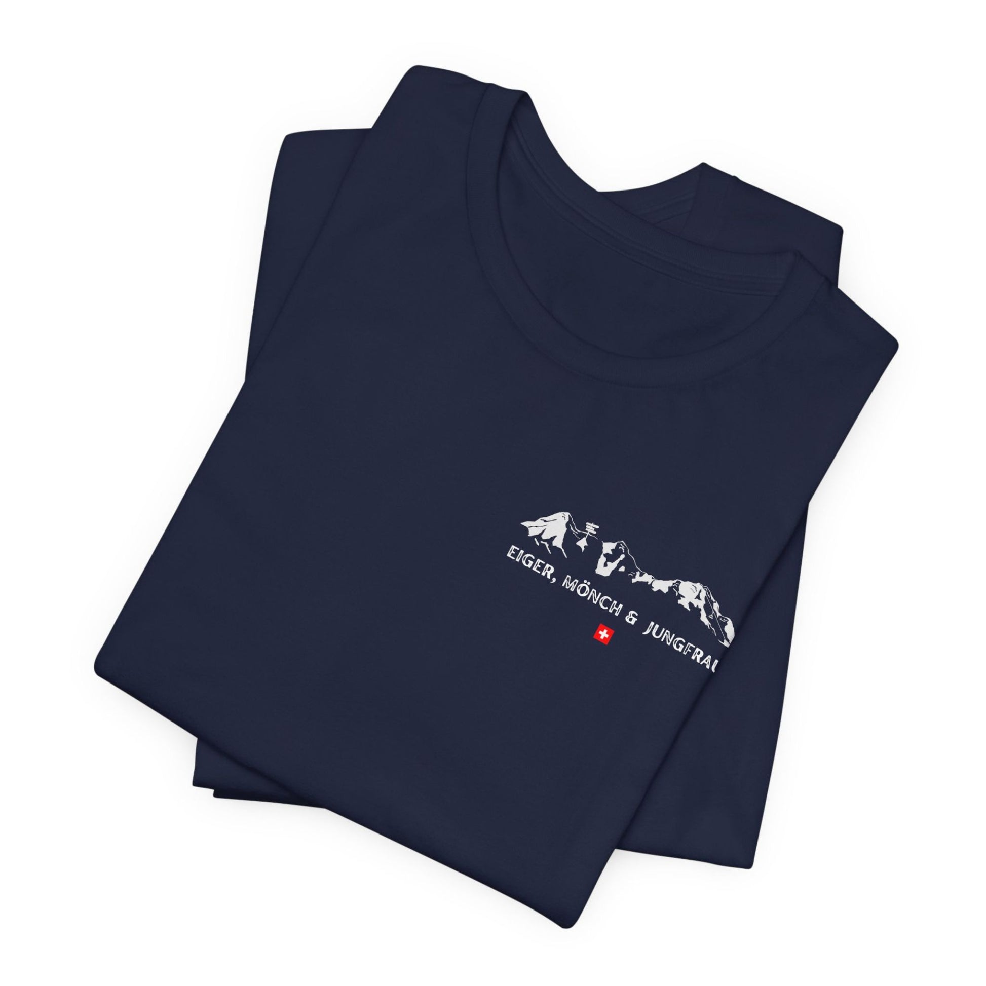 Adventure-inspired tee featuring the famous Eiger, Mönch & Jungfrau peaks.