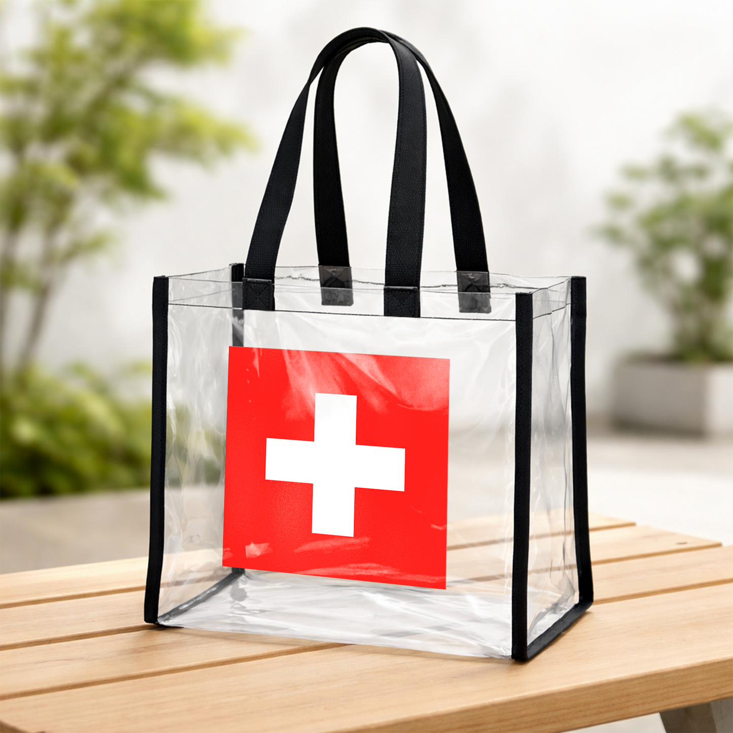 Flag of Switzerland Lightweight clear stadium bag perfect for concerts and sporting events