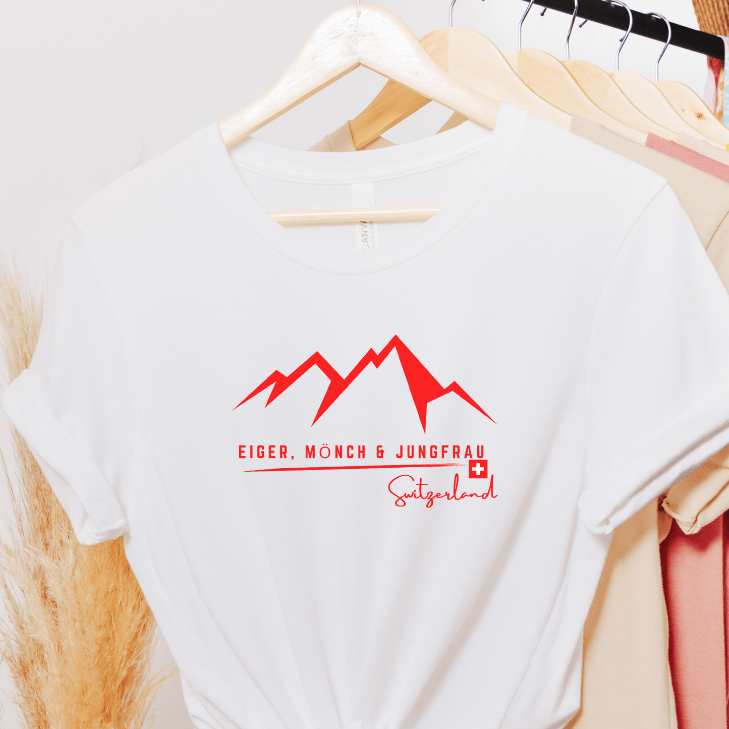 Switzerland T-Shirt, Swiss Souvenir Shirt, Eiger Mönch & Jungfrau Trilogy, Swiss Flag, Swiss Roots, Swiss Fans Shirts, Gift, Idea, Schweiz