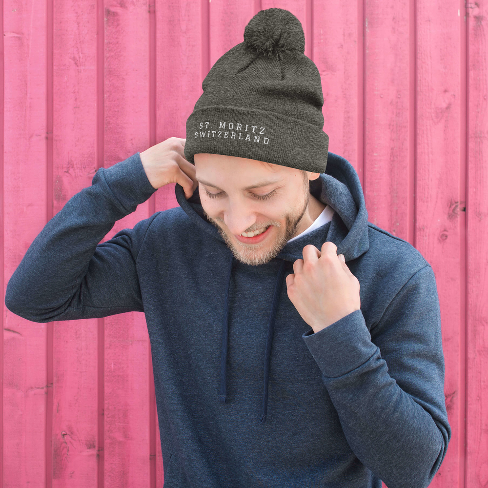 Warm and stylish St. Moritz beanie, perfect for skiing and winter adventures