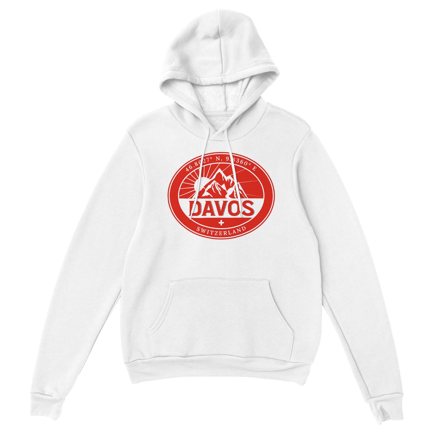Davos, Switzerland | Outdoor Seal with Coordinates & Swiss Flag Classic Hoodie