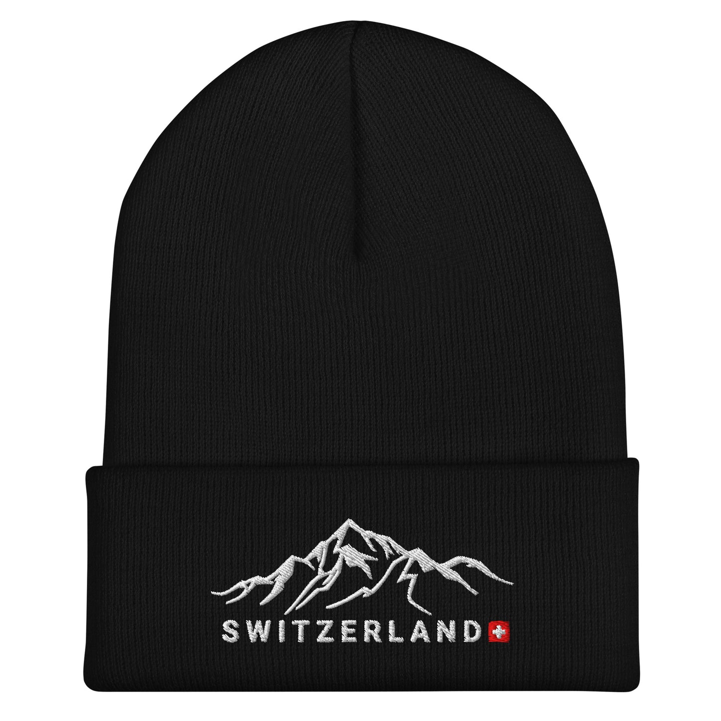Switzerland Embroidered Beanie 🏔️ Alpine-Inspired Winter Hat for Outdoor Lovers