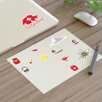 Switzerland map stickers