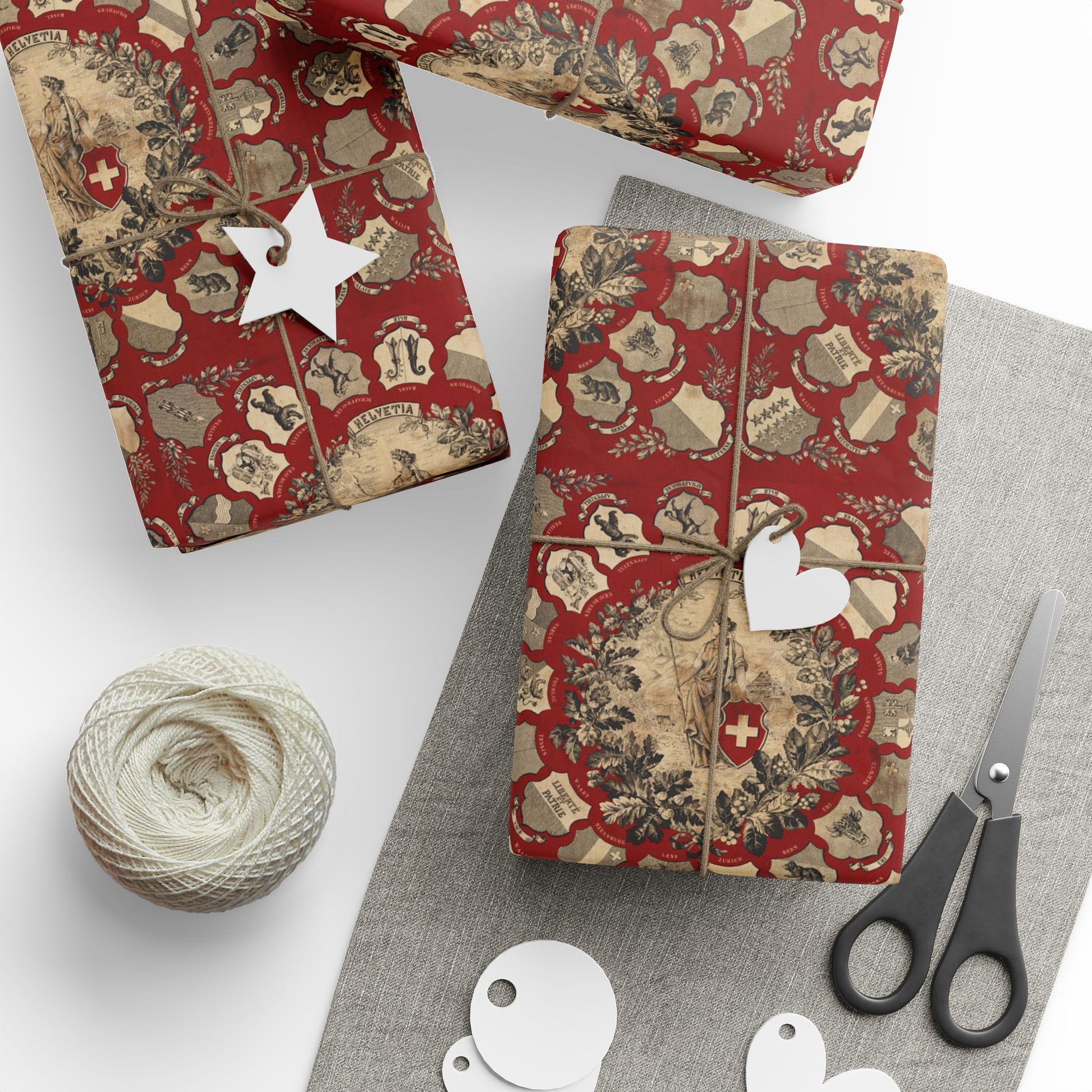 Helvetia wrapping paper