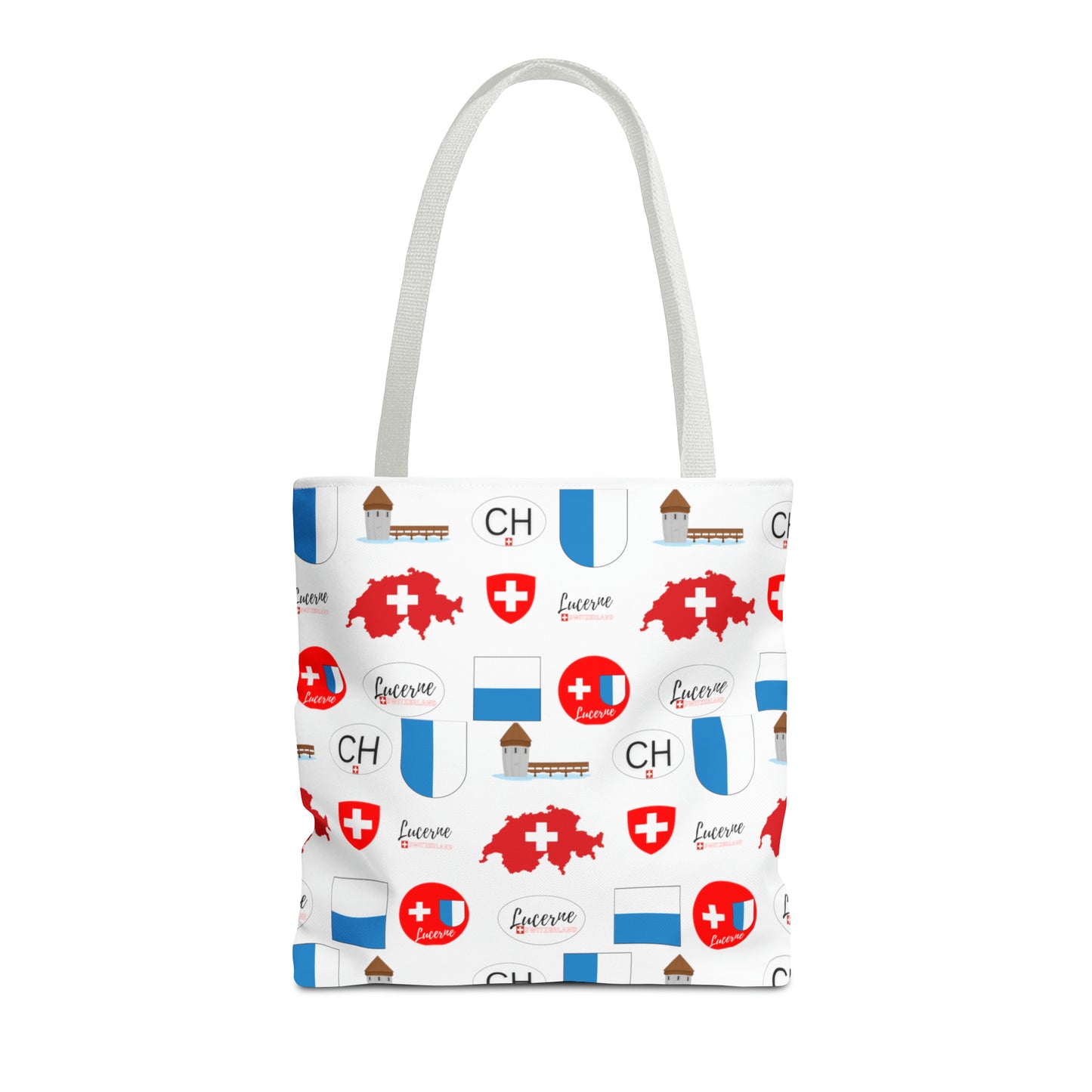 Lucerne, Switzerland Heritage All-Over Print Tote Bag