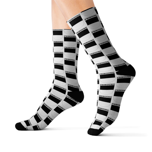 Fribourg Coat of Arms Socks – Stylish accessory for Fribourg, Suisse lovers