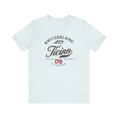 Comfortable Ticino T-shirt with a vintage Swiss heritage design.
