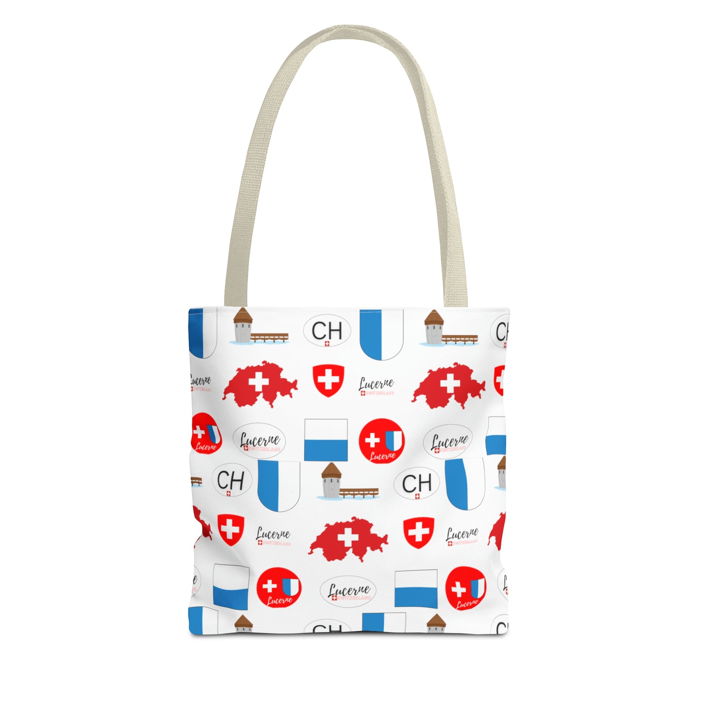 Lucerne, Switzerland Heritage All-Over Print Tote Bag