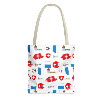 Lucerne, Switzerland Heritage All-Over Print Tote Bag