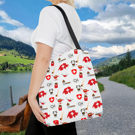 All Over Print Tote Bags Collection - Explore Europe's charm with vibrant patterns inspired by iconic landmarks and landscapes.