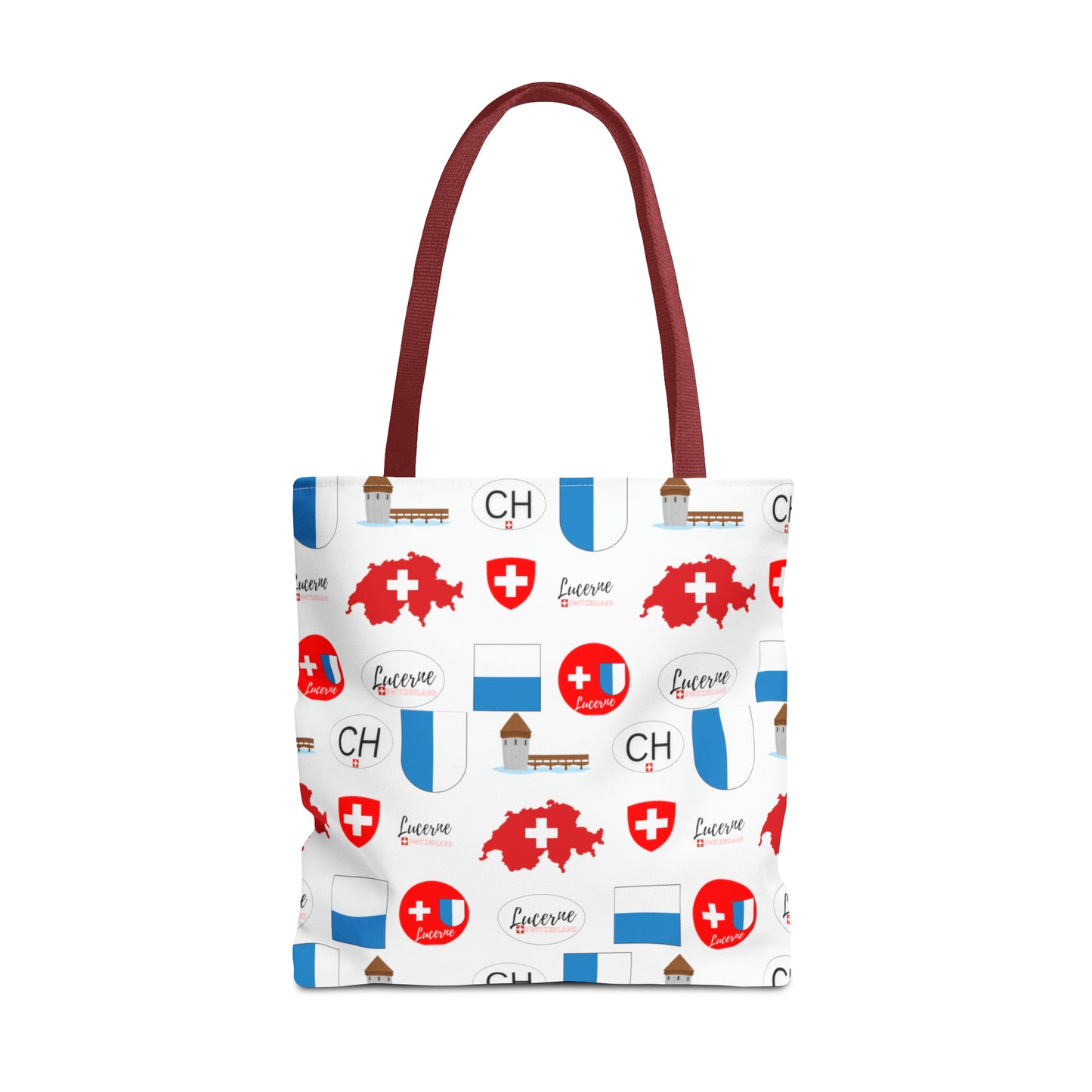 Lucerne, Switzerland Heritage All-Over Print Tote Bag