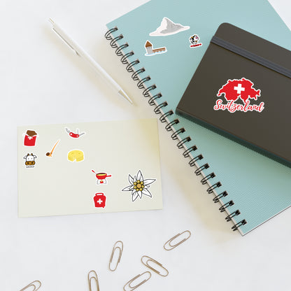 Switzerland travel inspired stickers 