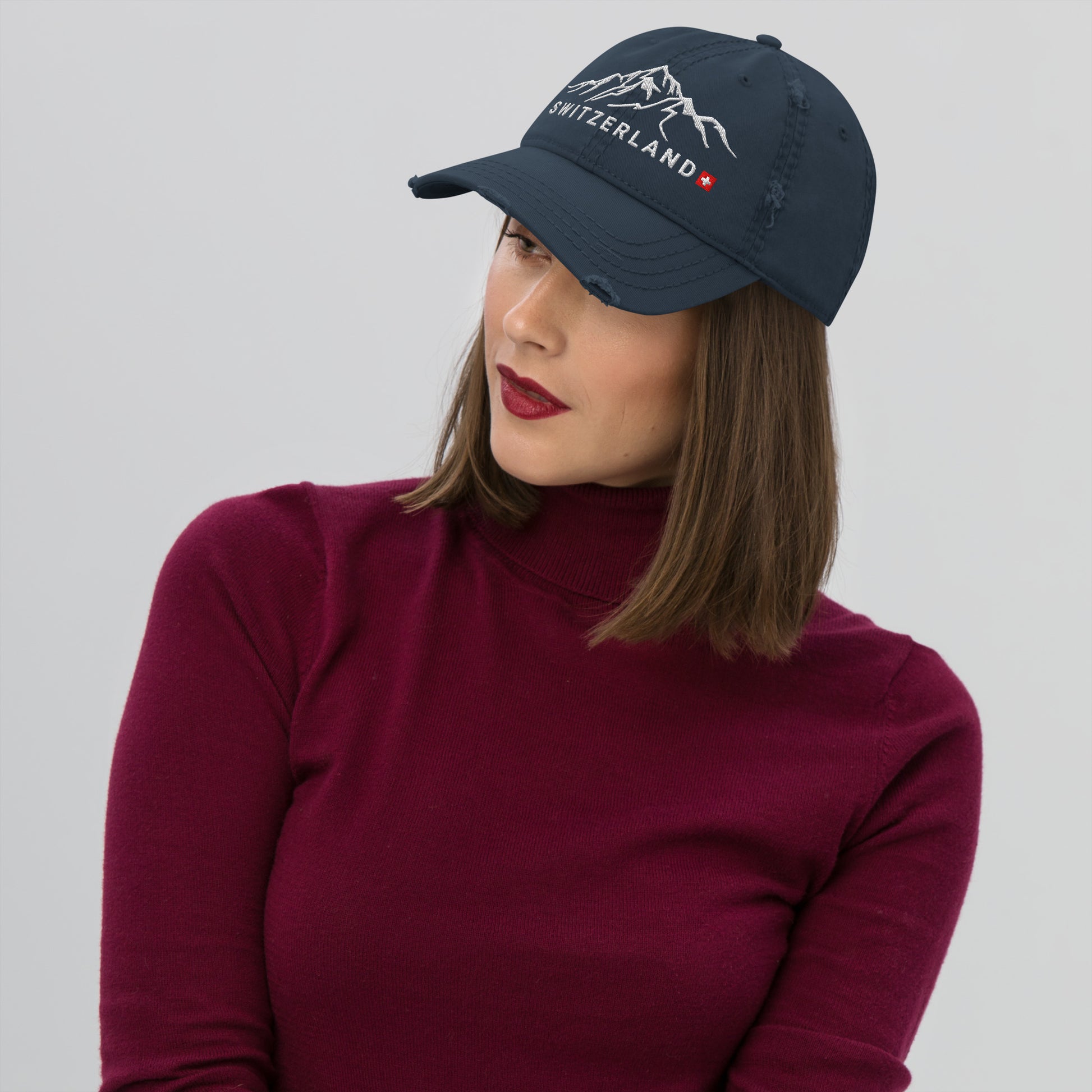 Adjustable strapback Switzerland hat for travel lovers and hikers 🎒