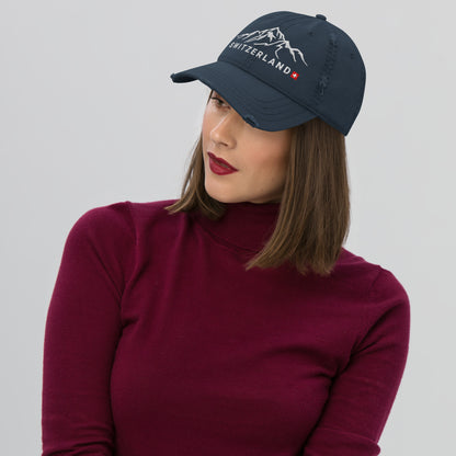 Adjustable strapback Switzerland hat for travel lovers and hikers 🎒