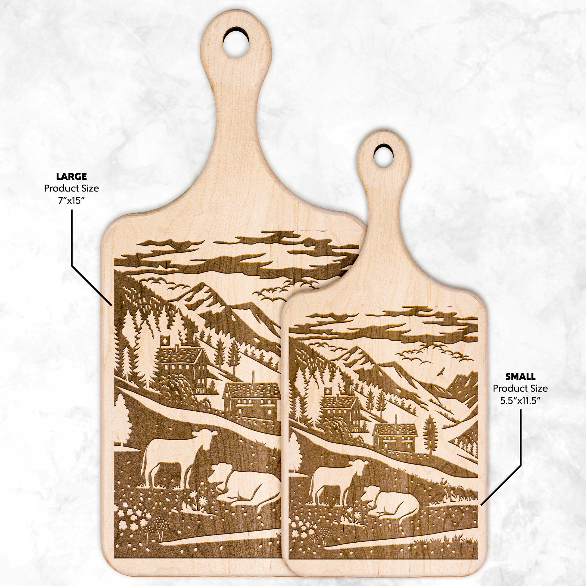 Gift cutting board for outdoor and Swiss fans