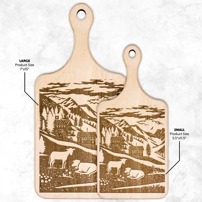 Gift cutting board for outdoor and Swiss fans