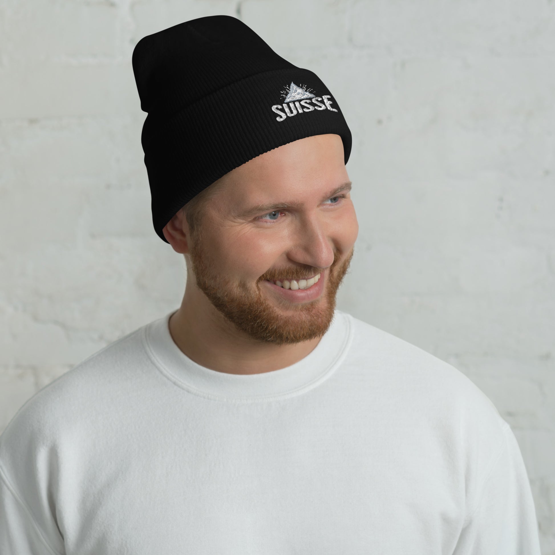 Cozy Suisse Adventure Beanie for mountain lovers on chilly days