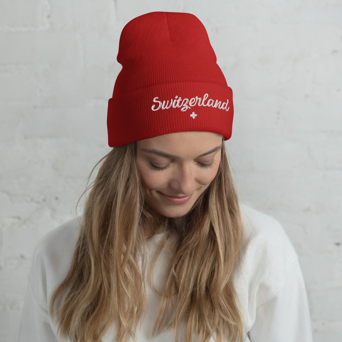Switzerland beanie perfect for outdoor adventures in the Alps