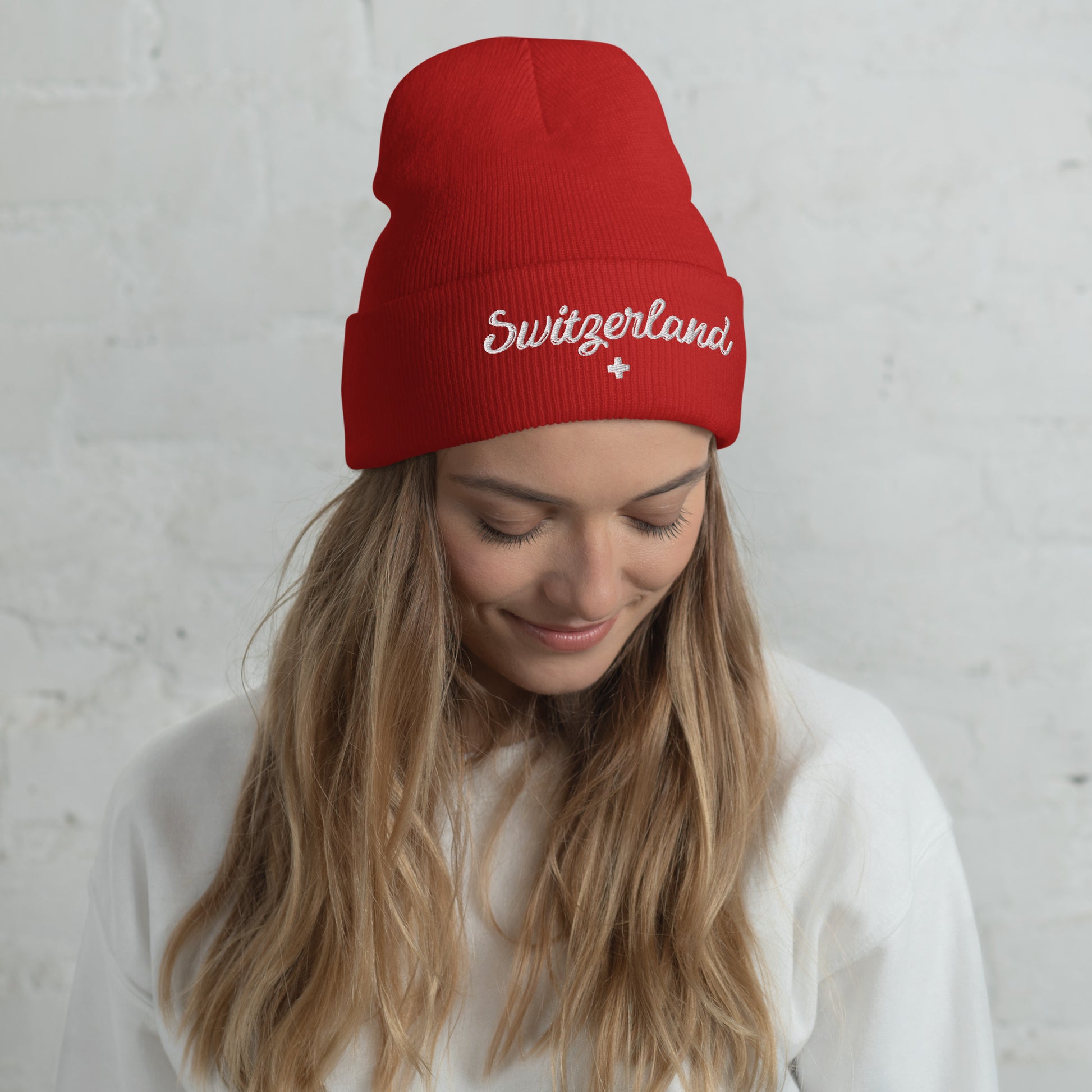 Switzerland beanie perfect for outdoor adventures in the Alps