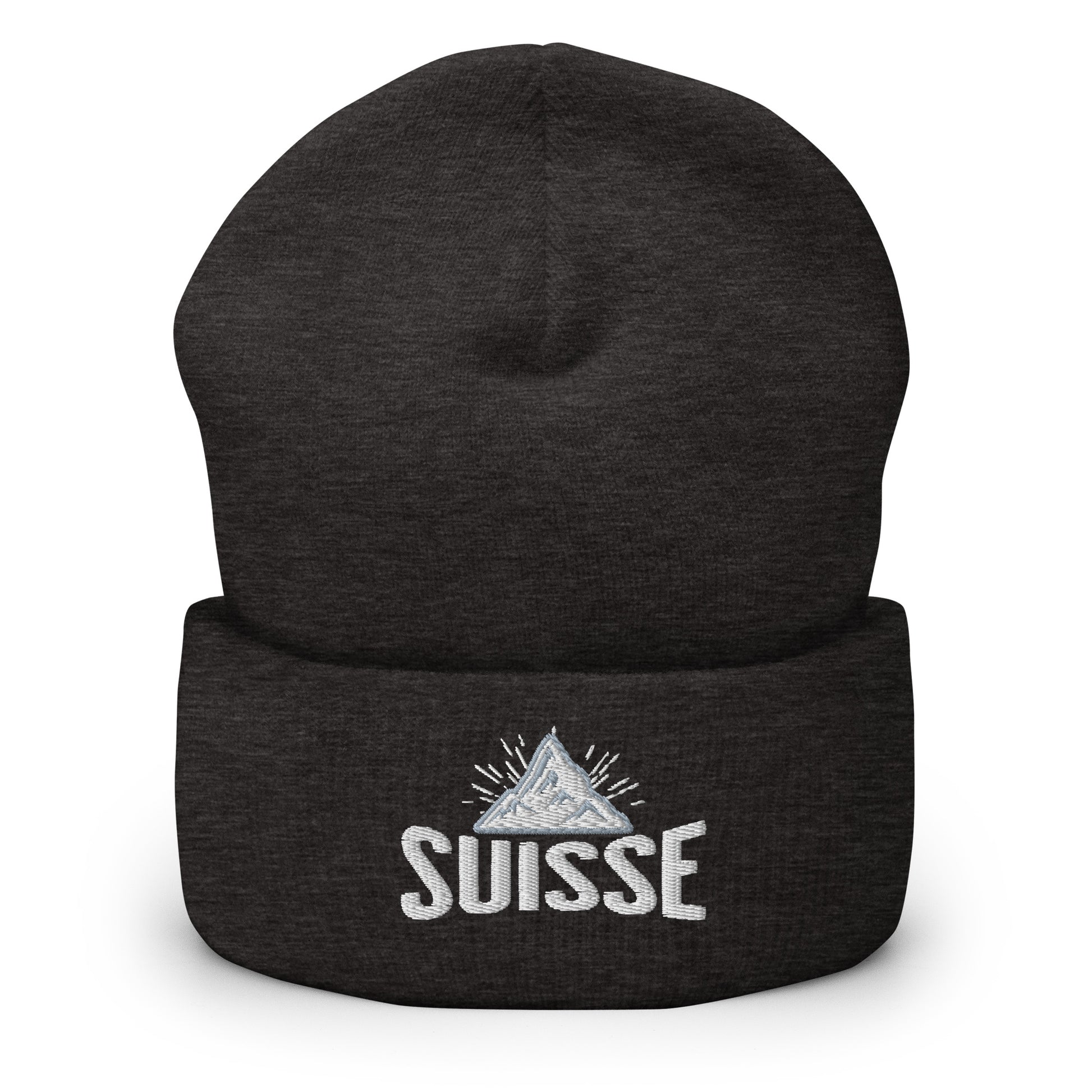 Dark gray Swiss adventure beanie perfect for nature lovers