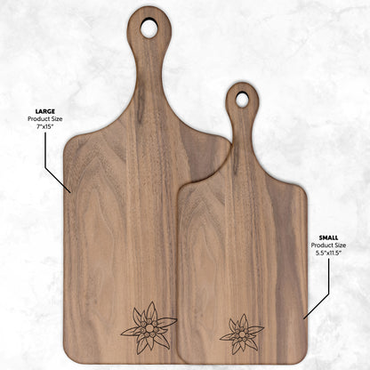 🌼 Edelweiss Swiss Cutting Board – Bring the Alps to Your Kitchen! 🌄