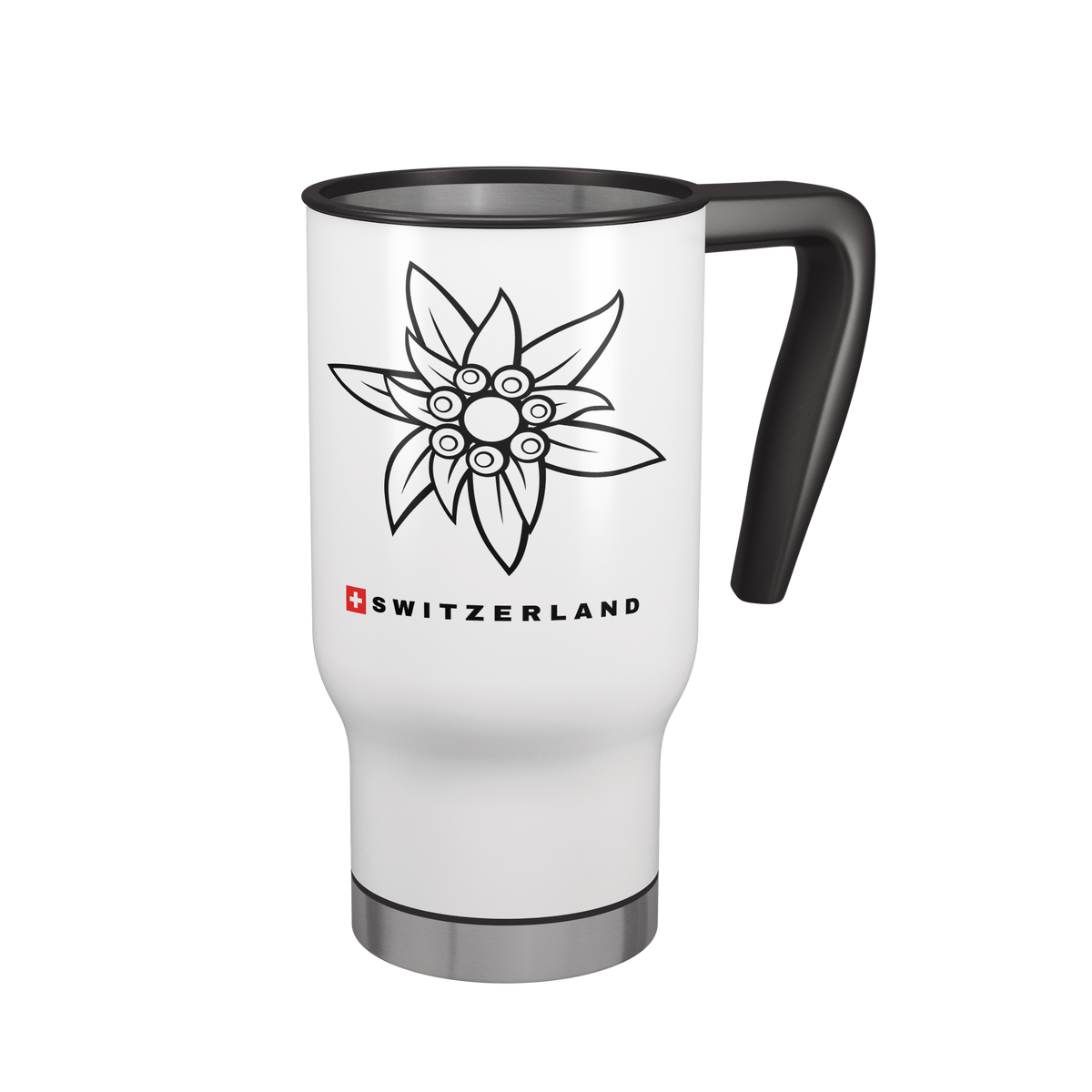 Edelweiss and Swiss flag travel Mug Switzerland souvenir