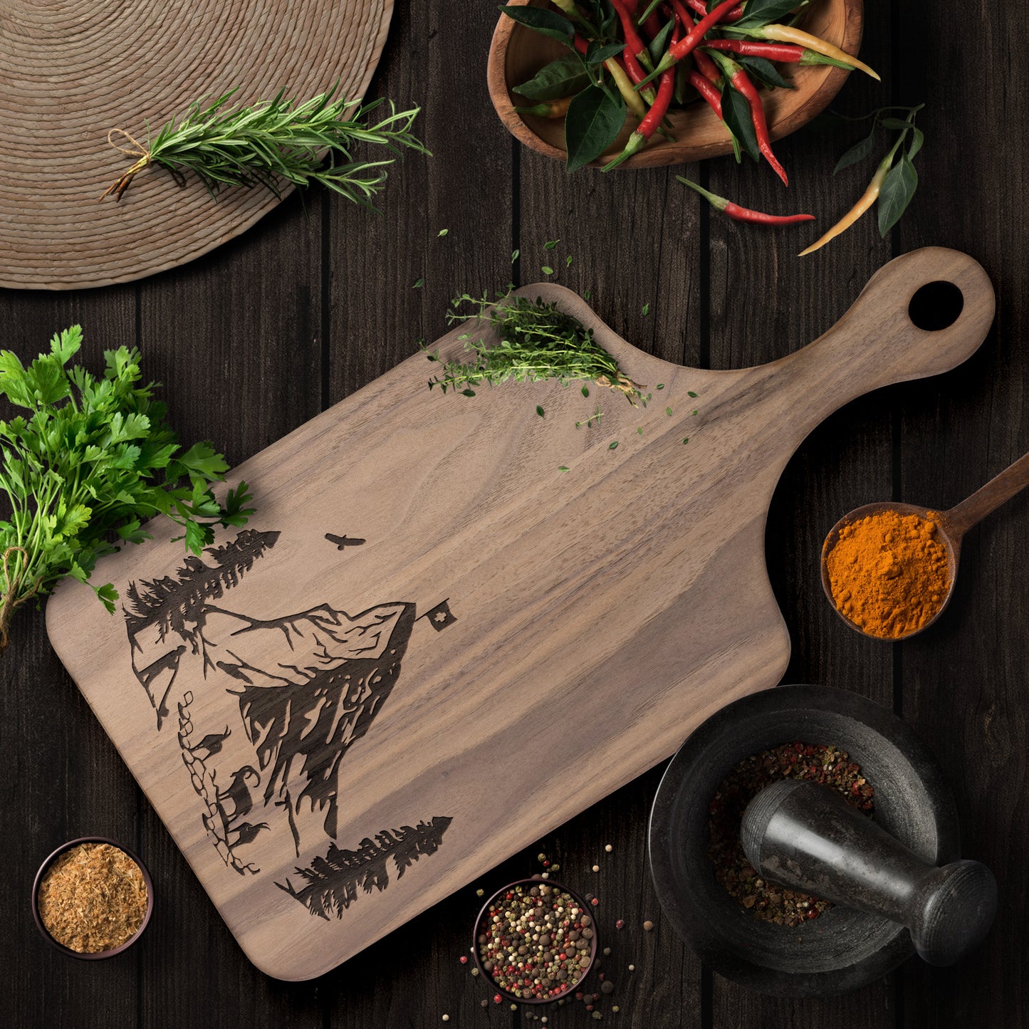 ✨ Matterhorn Cutting Board - Swiss Alps-Inspired Cheese & Charcuterie Board 🧀 | Perfect for Gifts & Home Decor