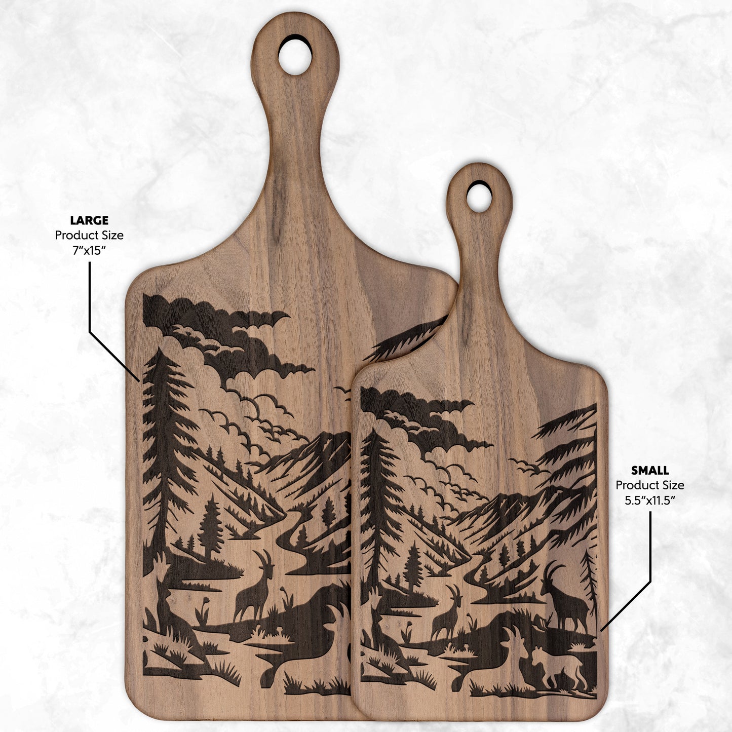 🌲 Nature Park Papercut Cutting Board – Perfect Gift for Outdoor Lovers & Nature Fans 🏞️