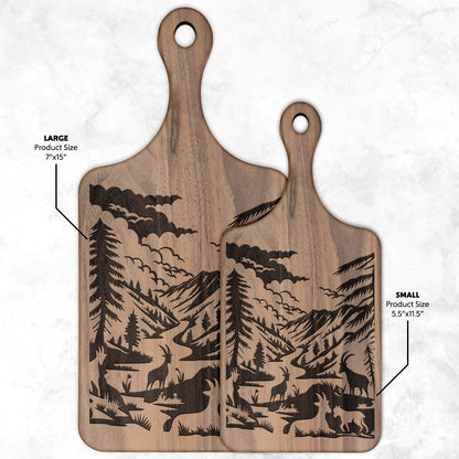 🌲 Nature Park Papercut Cutting Board – Perfect Gift for Outdoor Lovers & Nature Fans 🏞️