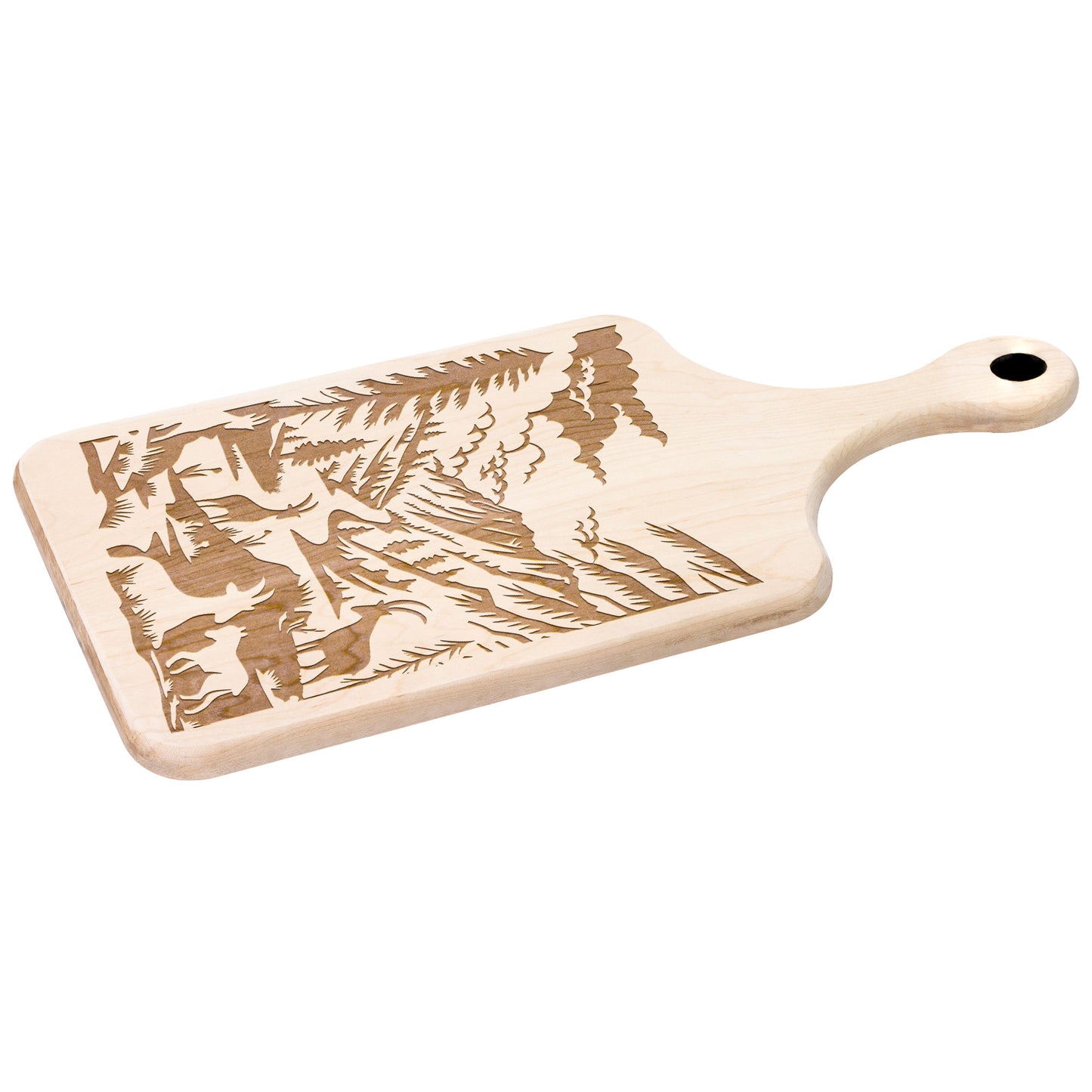 🌲 Nature Park Papercut Cutting Board – Perfect Gift for Outdoor Lovers & Nature Fans 🏞️