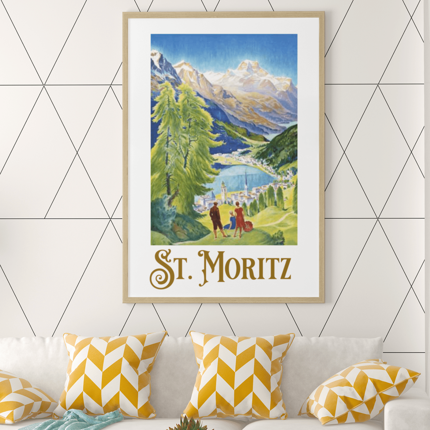 ST MORITZ SKI SUISSE Rnwr - POSTER HQ 40x60cm d'une AFFICHE VINTAGE ST MORITZ SKI SUISSE Rnwr - POSTER HQ 40x60cm d'une AFFICHE VINTAGE