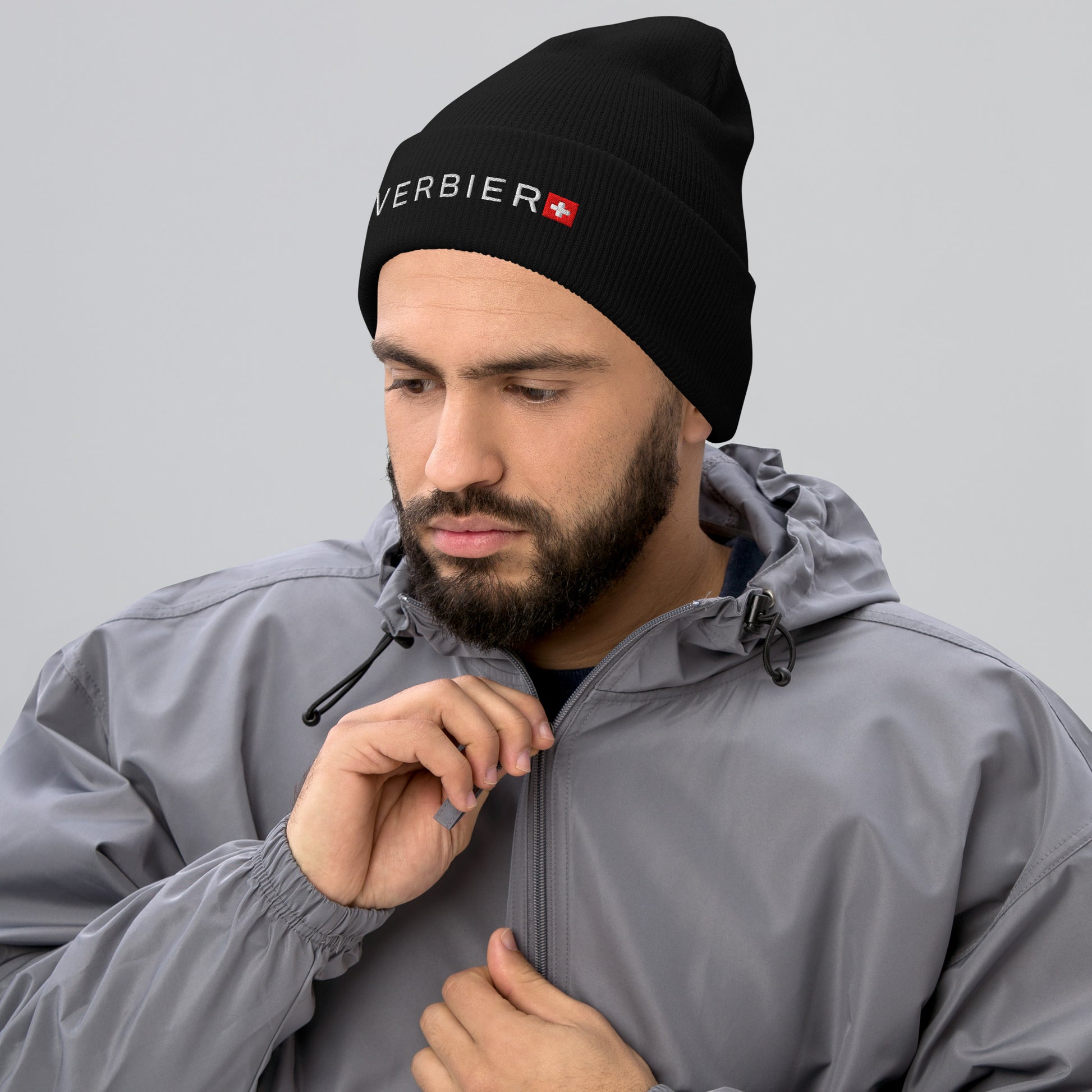 Stylish Swiss-inspired Verbier beanie with durable embroidery for men