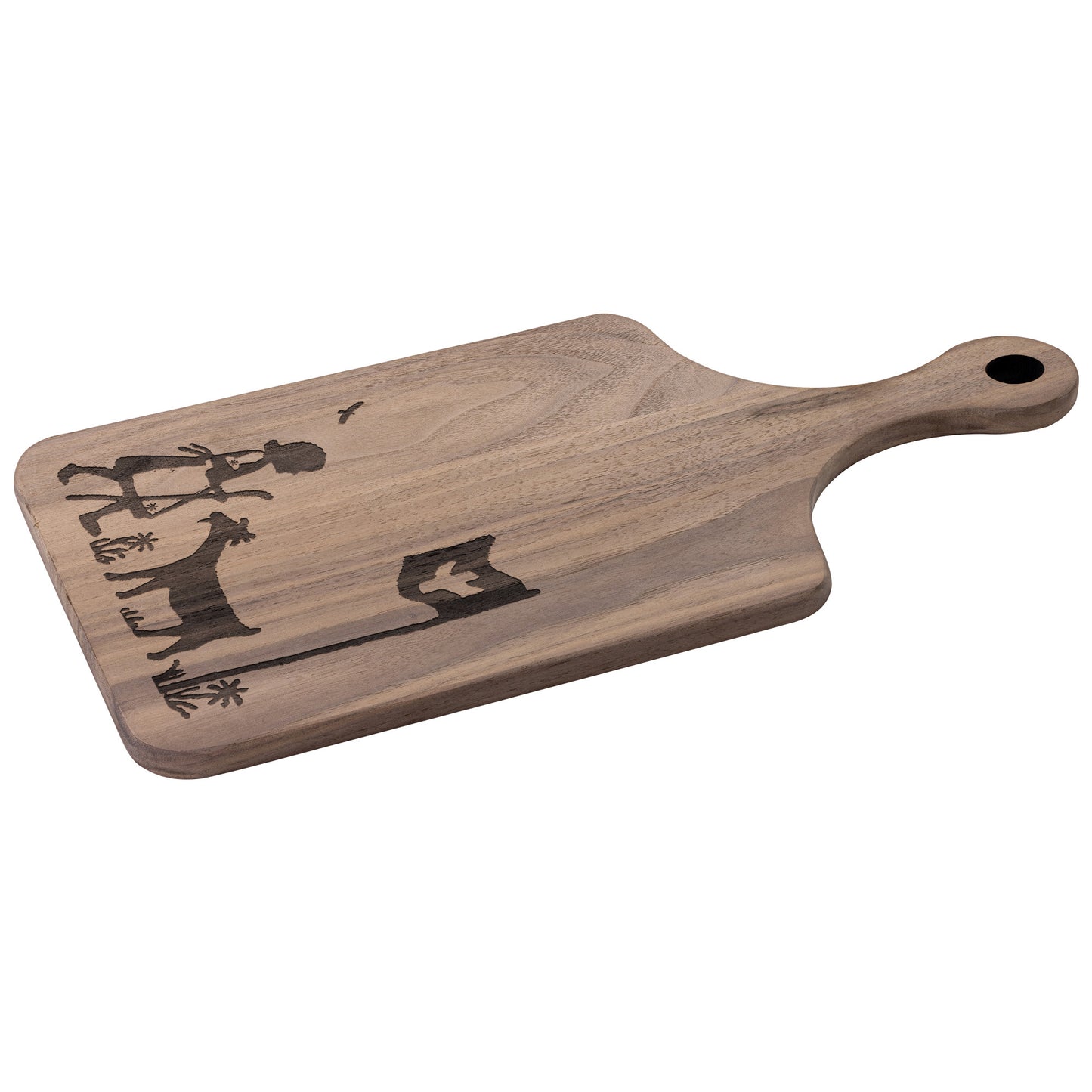 Swiss Alps Wooden Cutting Board 🏔️ | Handcrafted with Swiss-Inspired Engraving
