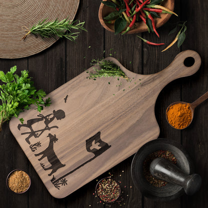 Swiss Alps Wooden Cutting Board 🏔️ | Handcrafted with Swiss-Inspired Engraving