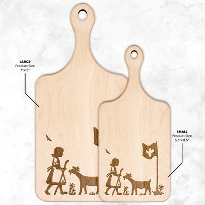Swiss Alps Wooden Cutting Board 🏔️ | Handcrafted with Swiss-Inspired Engraving