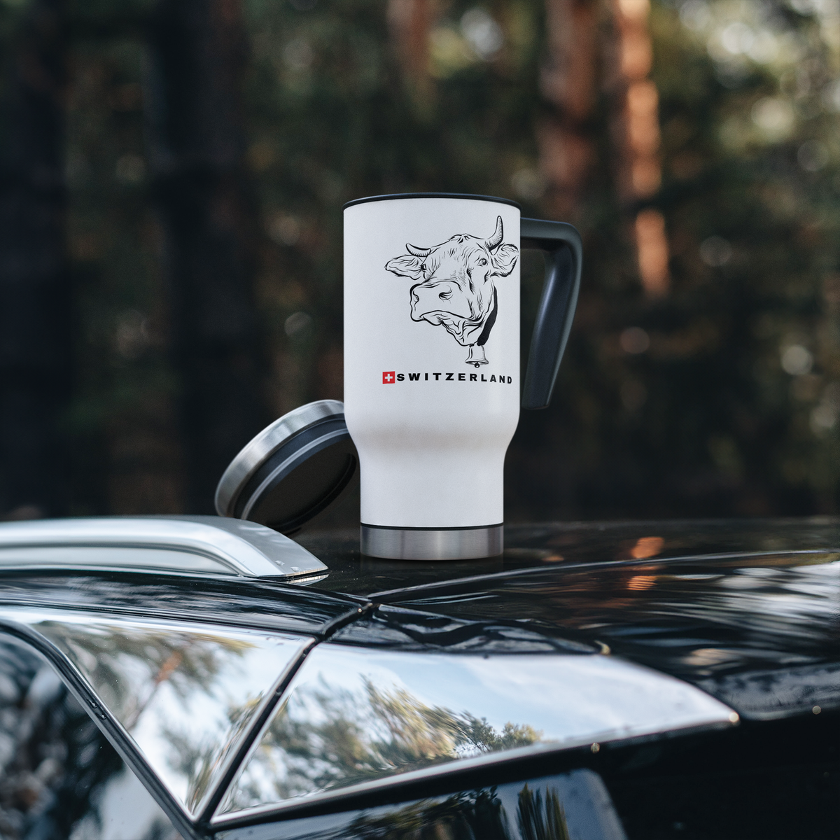 Switzerland classic cow travel mug gift