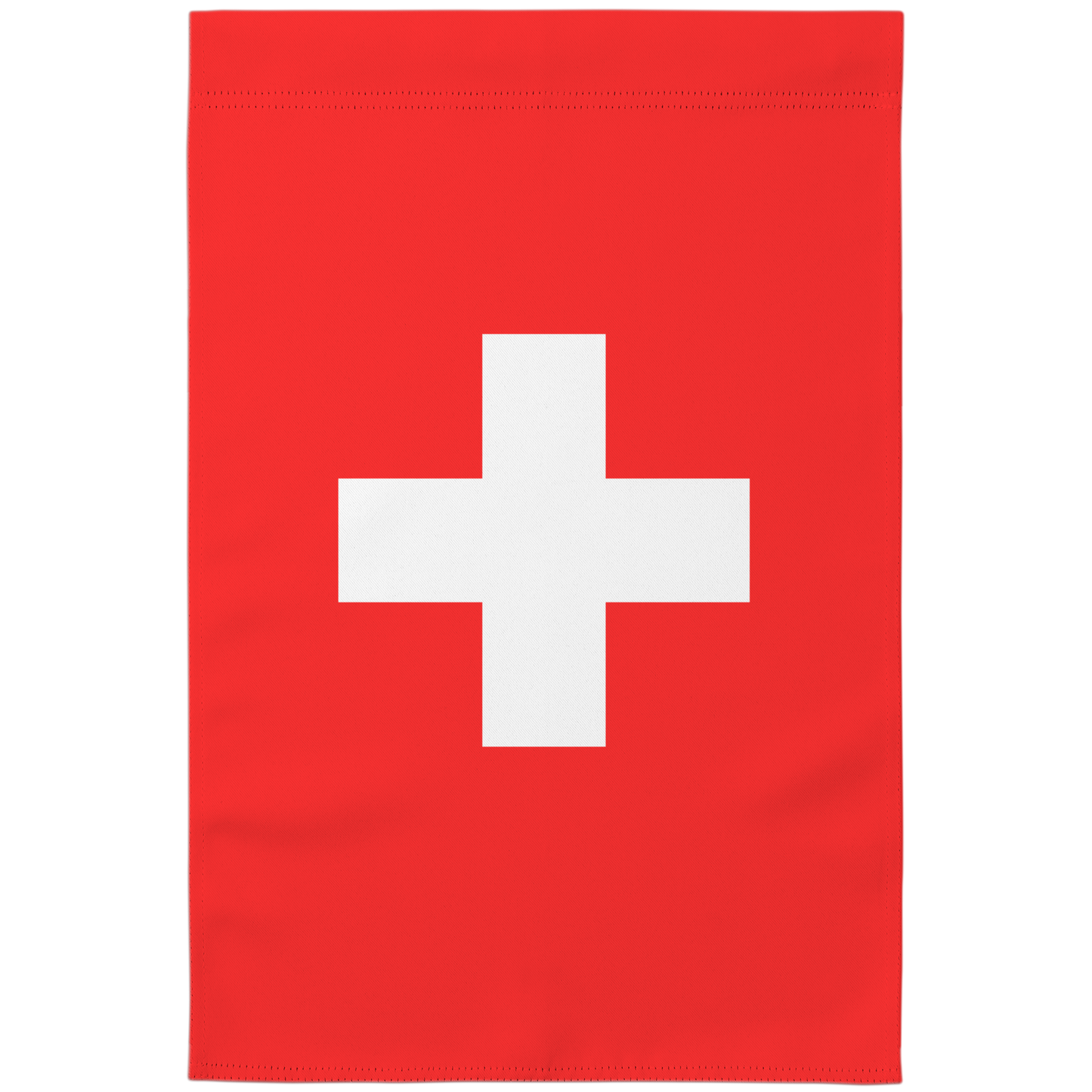 Swiss Fans garden flag – 12.5x18 inch double-sided Swiss cross flag for garden or porch display